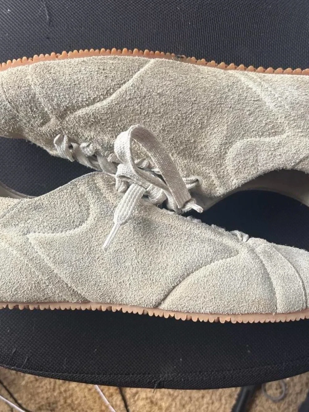 Axel Arigato stone grey suede sneakers — size 11 US / 45 EU.
